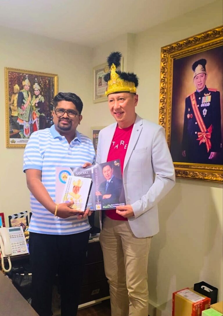 डॉ. भार्गव मल्लप्पा मलेशिया दौरे पर, प्रिंस डाटो’ सेरी डॉ. क्रिश्चियन किंग्सले गोह क्वी केंग जे.पी से की मुलाकात