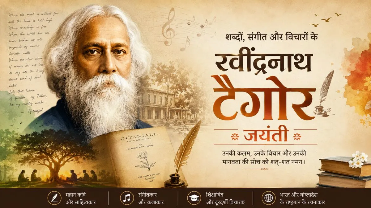 Rabindranath Tagore Jayanti: शब्दों, संगीत और विचारों के अमर रचयिता को याद करने का दिन
