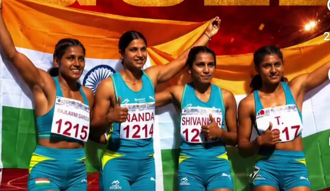 न्यू ताइपे सिटी एथलेटिक्स ओपन 2026 में भारत की महिला 4×100 मीटर रिले टीम ने जीता स्वर्ण, चैम्पियनशिप रिकॉर्ड की बराबरी की
