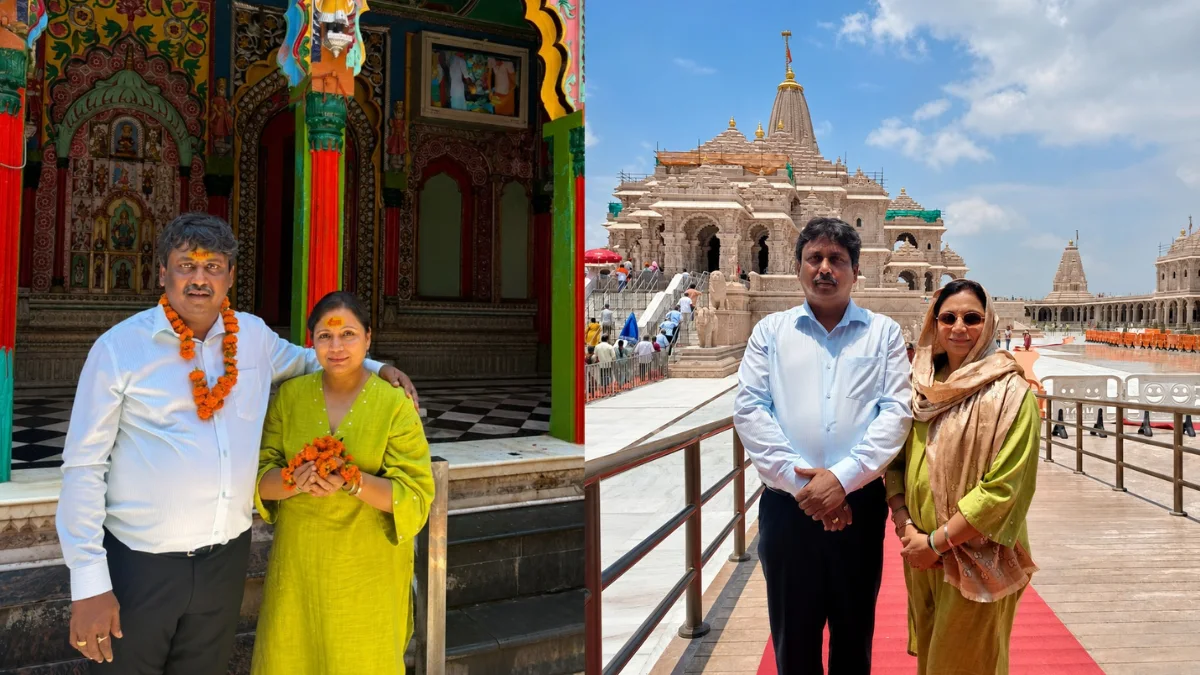 श्रीराम जन्मभूमि मंदिर में वरिष्ठ पत्रकार राकेश सिंह और पारुल सिंह ने टेका माथा, देश की खुशहाली और समृद्धि की कामना की