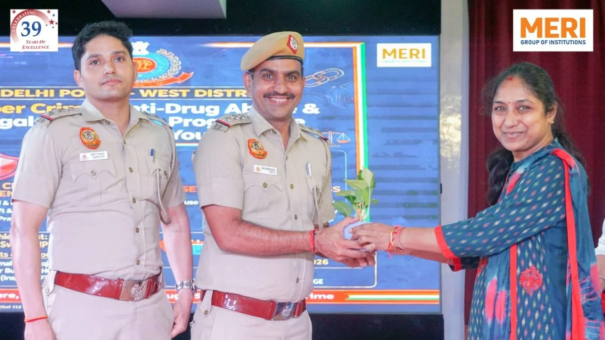 MERI और दिल्ली पुलिस ने छात्रों को साइबर सुरक्षा और नशे के खतरों से किया जागरूक